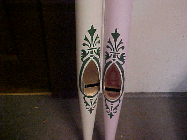 Stenciled Facade Display Pipes